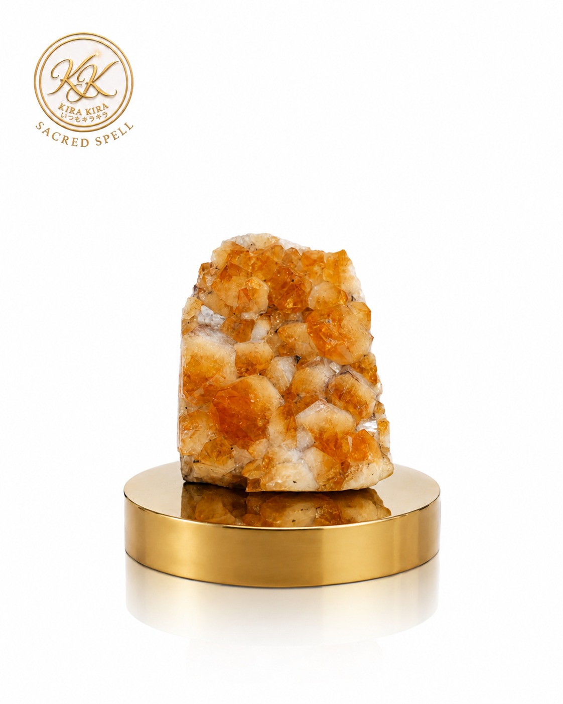 Orange/yellow citrine cluster (wealth stone)