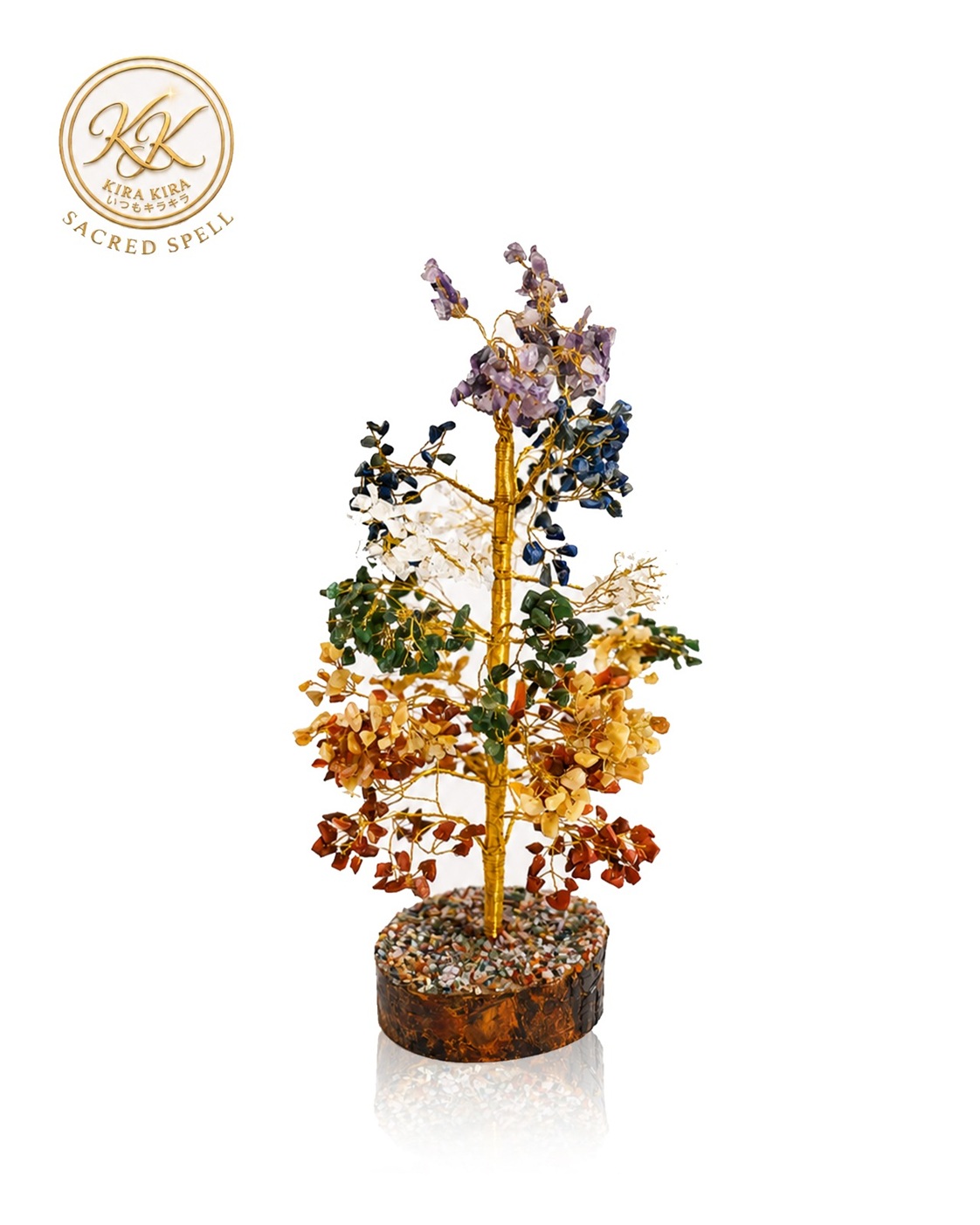 Multi-color gemstone tree